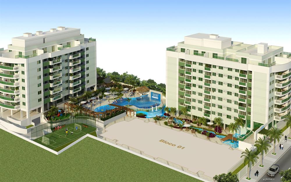 Empreendimento Lagoa Azul - Imóveis, Apartamentos 2 e 3 Quartos e Dormitórios em Jacarepaguá, Rio de Janeiro, RJ | Construtora Santa Cecília